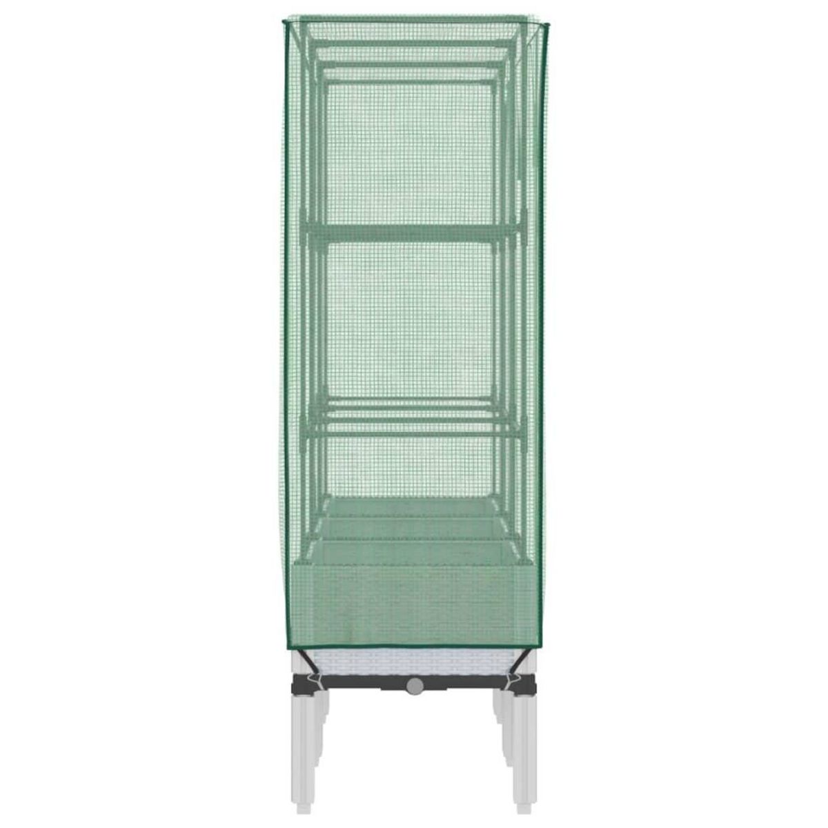 VIDAXL Jardiniere surelevee avec housse aspect rotin 120x40x140 cm