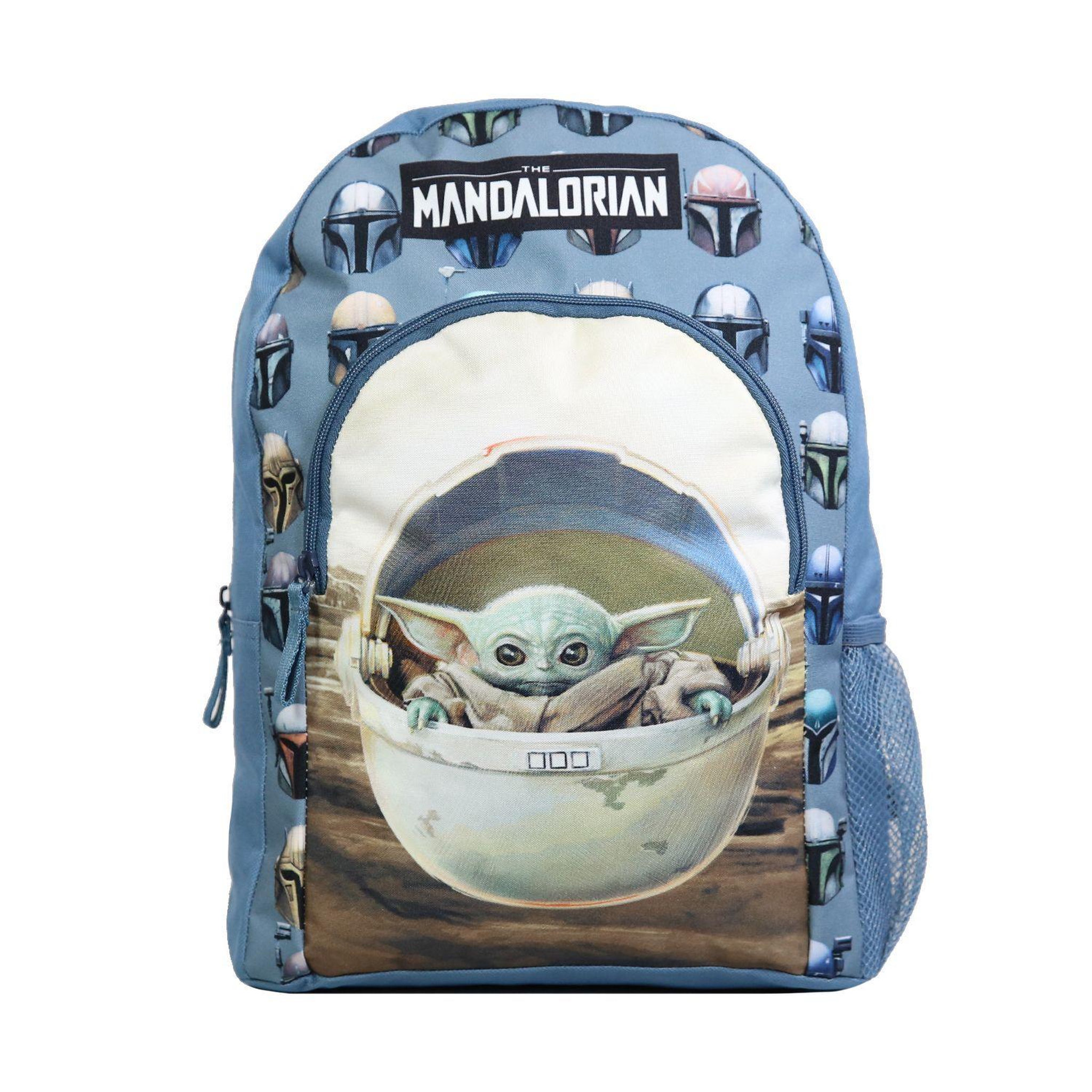 Bagtrotter Sac à dos 37 cm avec poche Baby Yoda Star Wars / The Mandalorian Bleu et Beige Bagtrotter