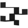 Voir la diapositive 2 : VIDAXL Etageres d'angle murales 2 pcs noir 40x40x50 cm bois ingenierie