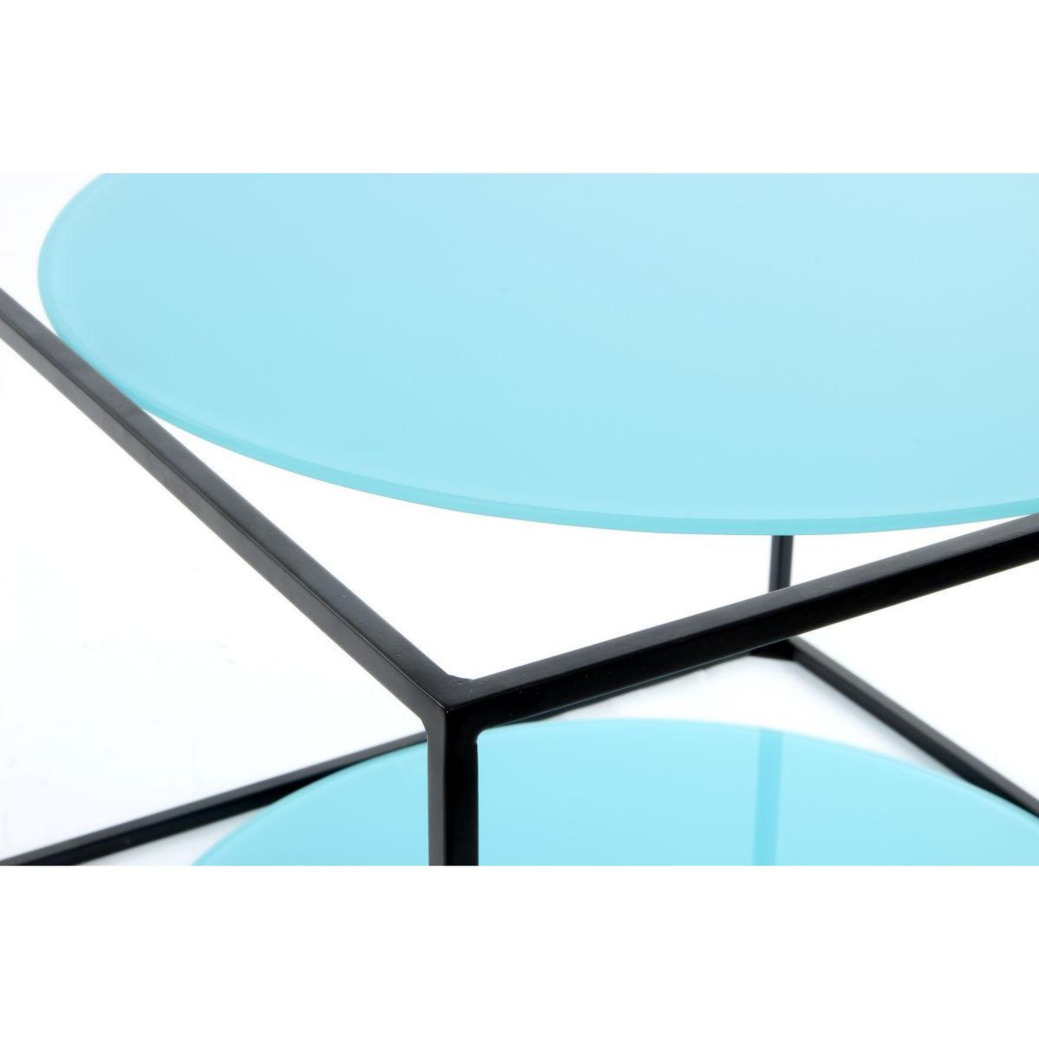 Voir la diapositive 2 : Paris Prix Table d'appoint design  cody  50cm bleu & noir