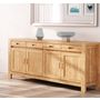 Voir la diapositive 1 : Buffet 4 portes 4 tiroirs chêne NATHAN L182cm