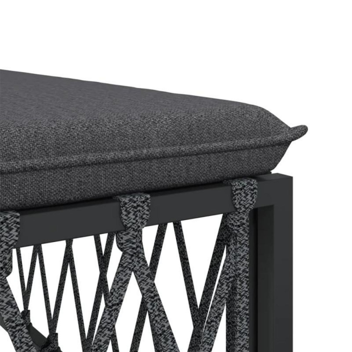 VIDAXL Canapé d angle de jardin avec coussins anthracite tissu tissé