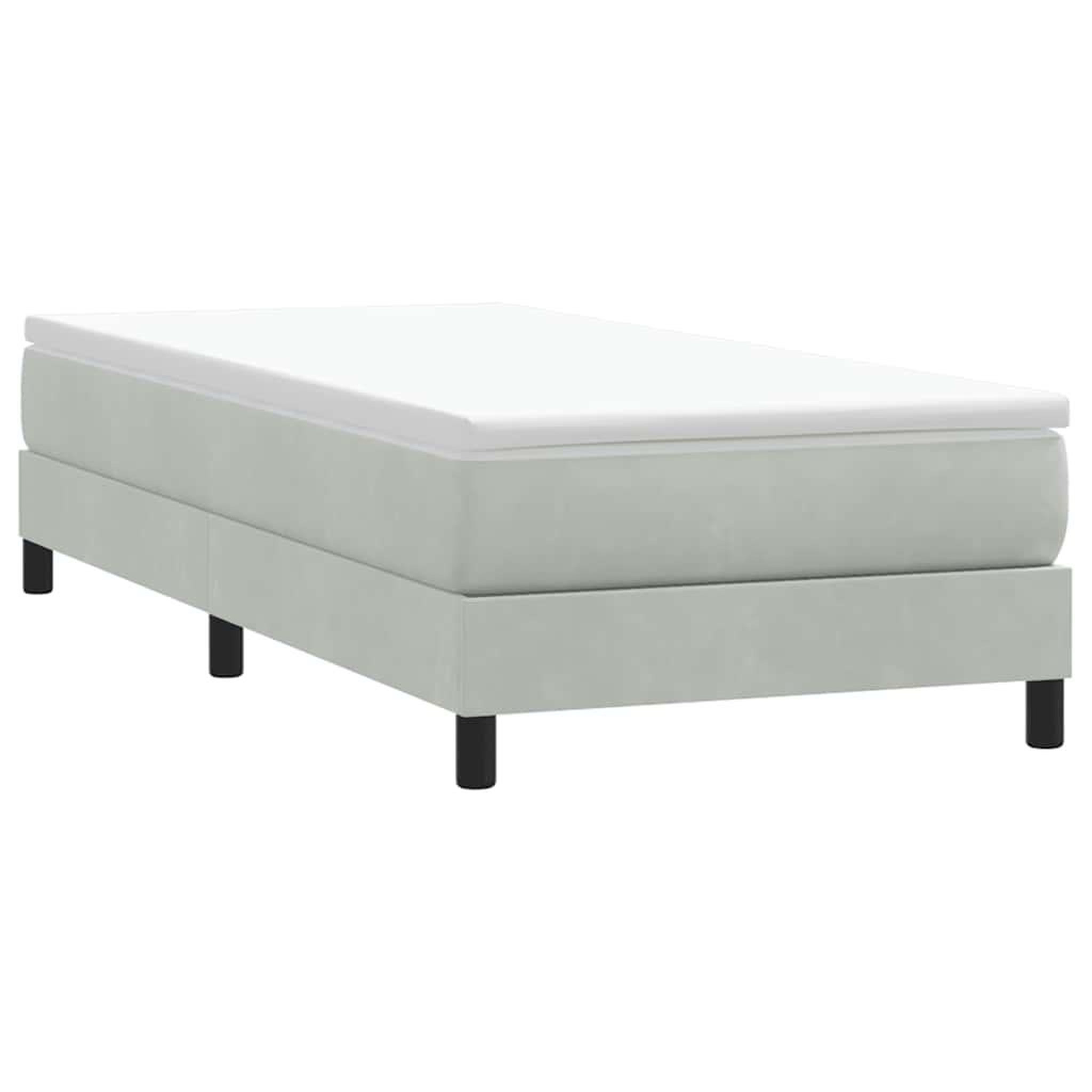 Voir la diapositive 3 : VIDAXL Sommier a lattes de lit sans matelas gris clair 90x220 cm