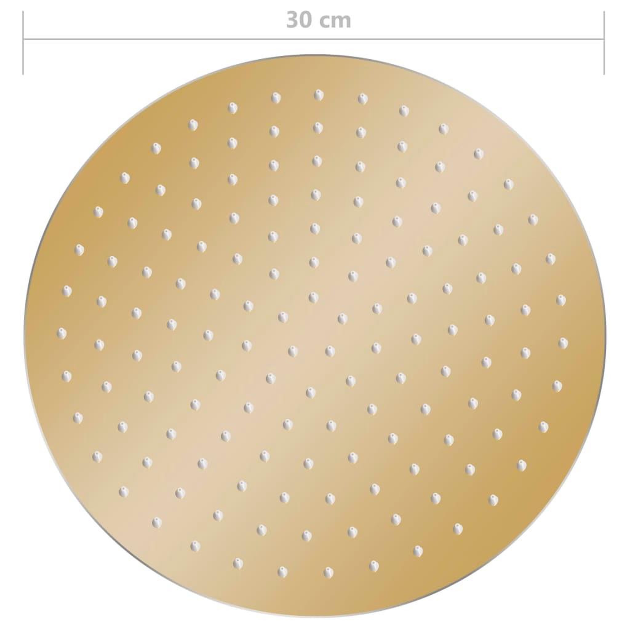 Voir la diapositive 6 : VIDAXL Pomme de douche pluie Acier inoxydable 30 cm Ronde Dore