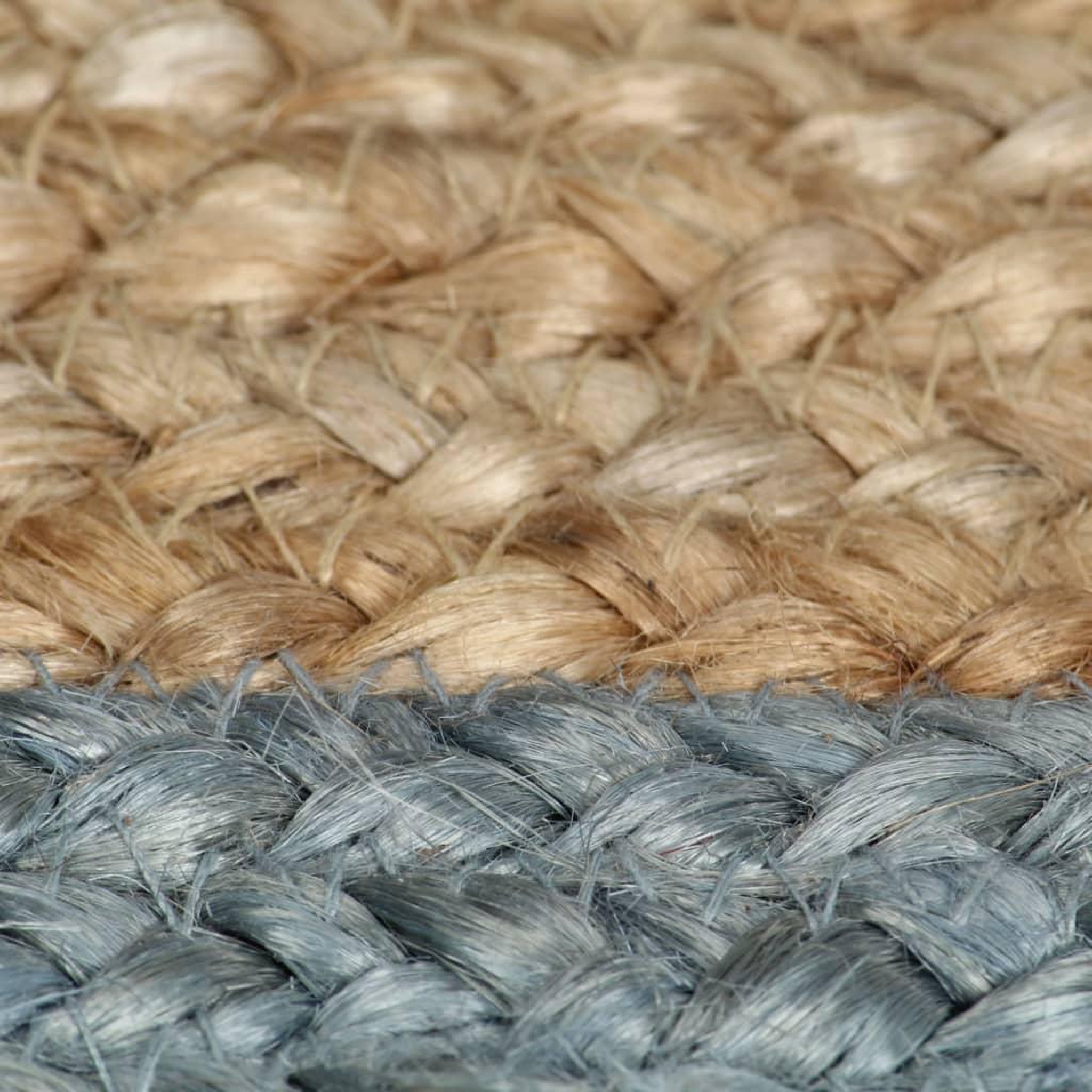 Voir la diapositive 5 : VIDAXL Tapis fait a la main Jute avec bord vert olive 120 cm