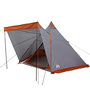 Voir la diapositive 3 : VIDAXL Tente familiale tipi 6 personnes gris et orange impermeable