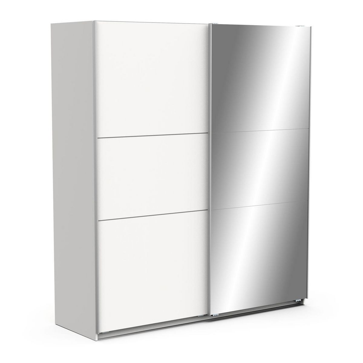 Armoire 2 portes coulissantes 1 miroir L180 cm THIBAULT
