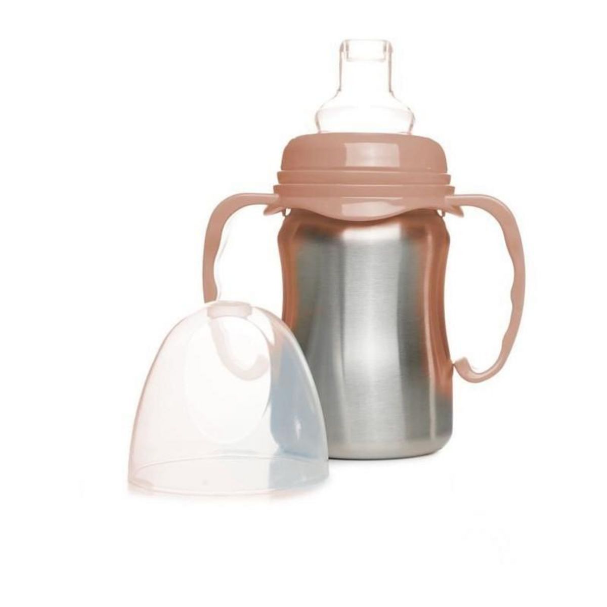 THERMOBABY Tasse d'apprentissage - THERMOBABY - Inox - 180 ml - Peche - Ergonomique et anti-fuites