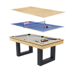 CONCEPT USINE Table multi-jeux 3 en 1 billard et ping-pong en bois DENVER