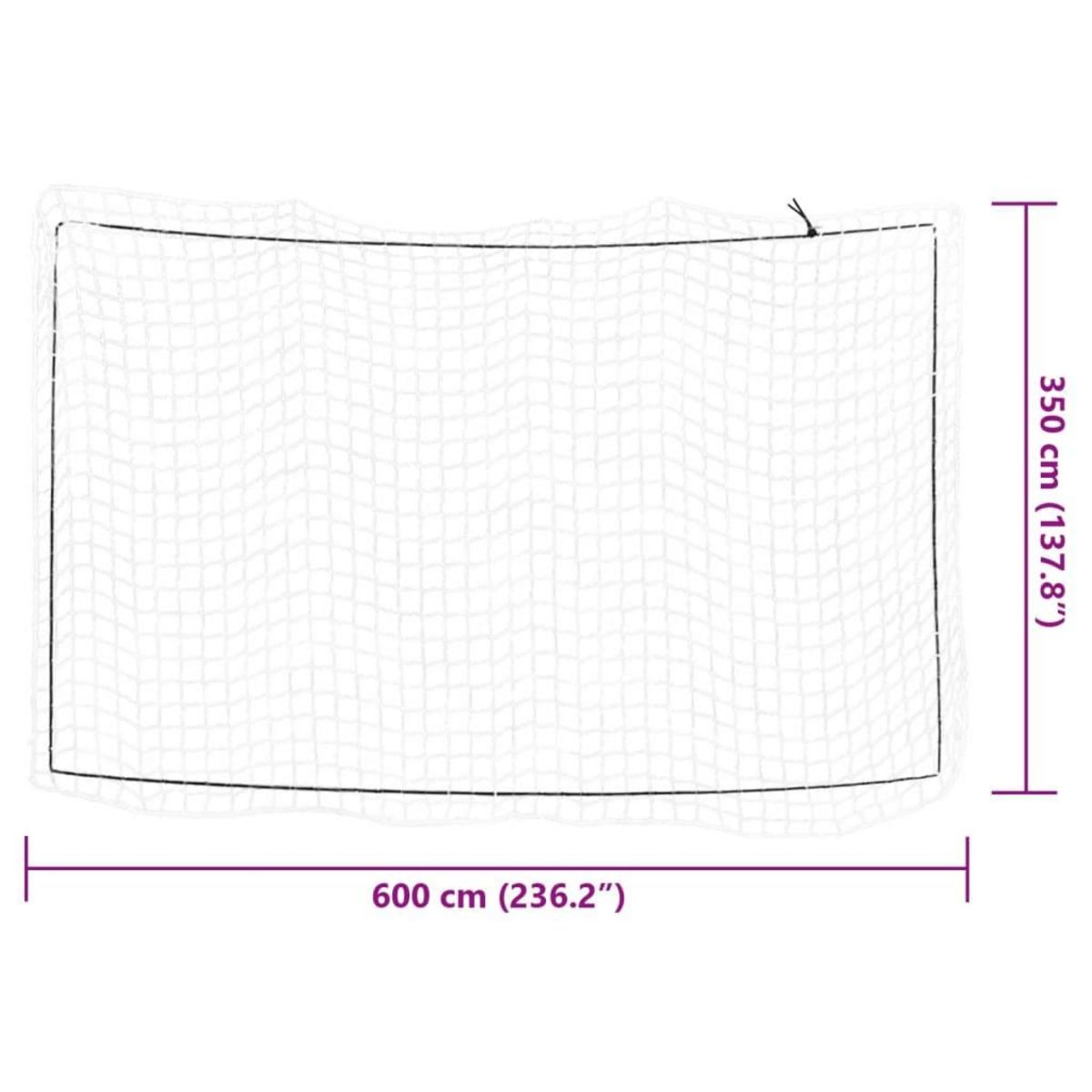 VIDAXL Filet pour remorque avec corde elastique blanc 6x3,5 m PP