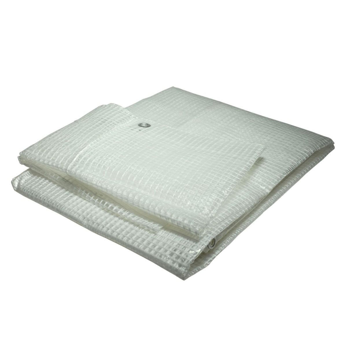 Tecplast Bâche de jardin 4 x 10 m Armée transparente en polyéthylène 170g/m2