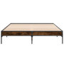 Voir la diapositive 4 : VIDAXL Cadre de lit sans matelas chene fume 140x200 cm