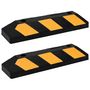 Voir la diapositive 2 : VIDAXL Butoirs de stationnement 2 pcs 56x15x10 cm Caoutchouc