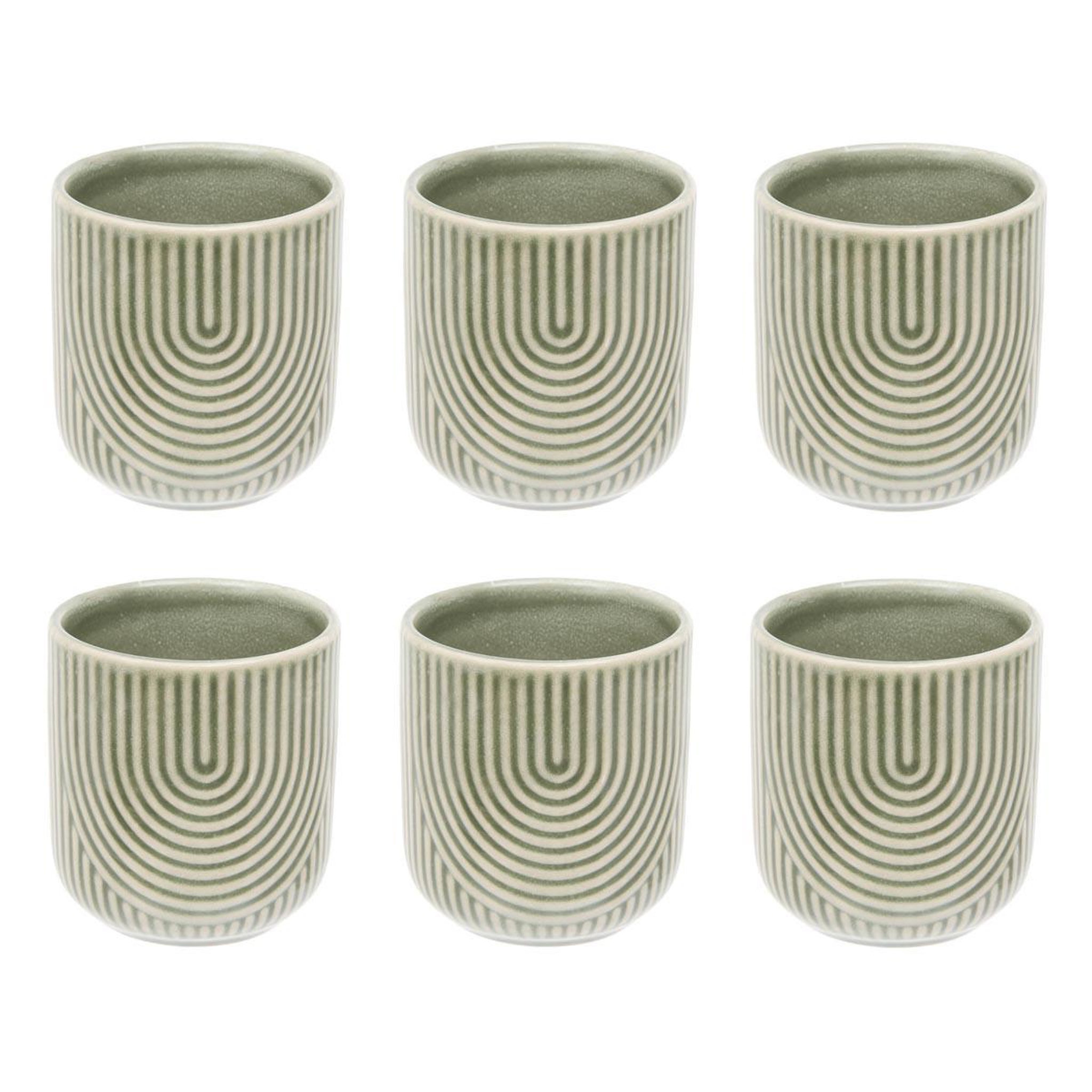 SECRET DE GOURMET Lot de 6 tasses à espresso  lya  10cl vert