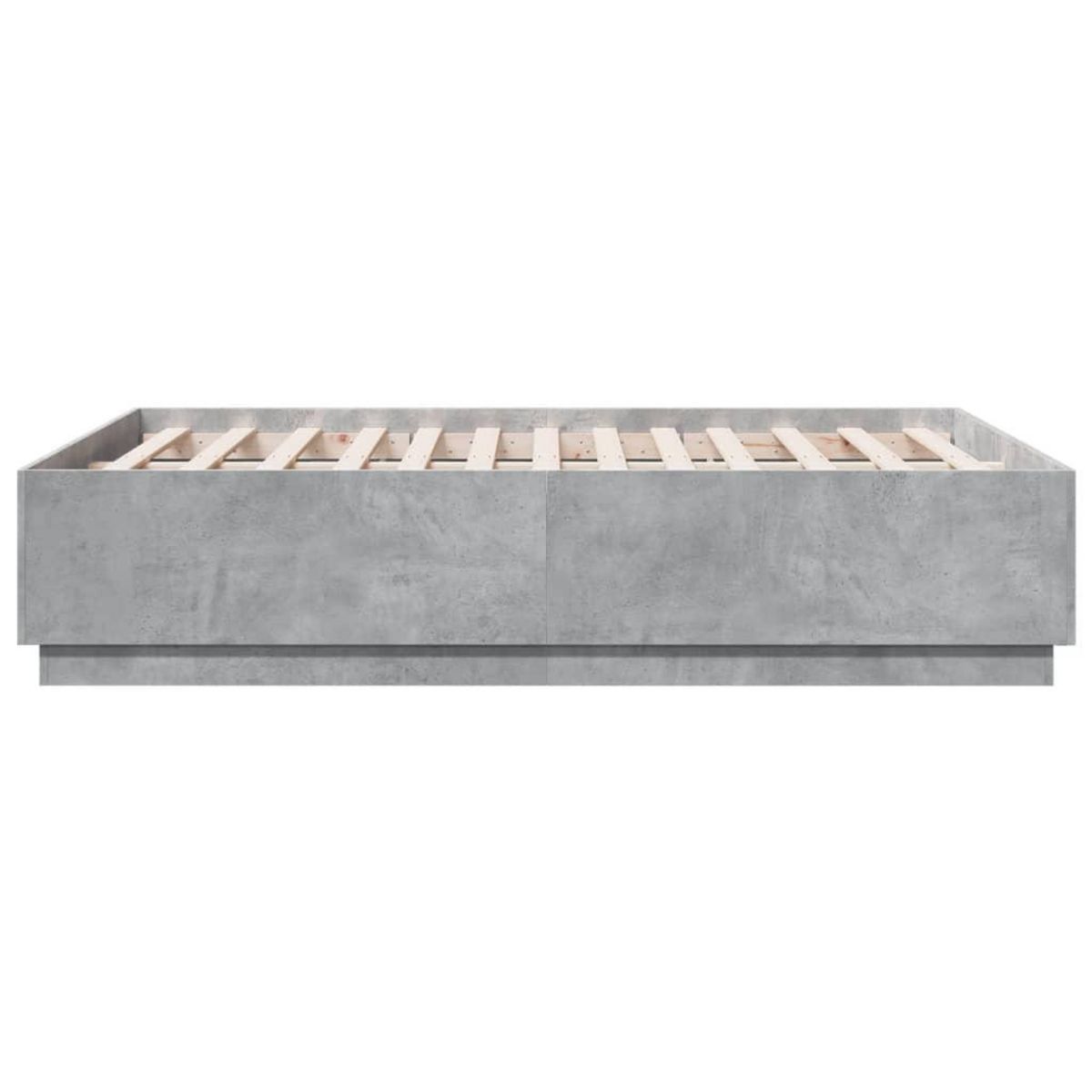 VIDAXL Cadre de lit sans matelas gris beton 120x190 cm