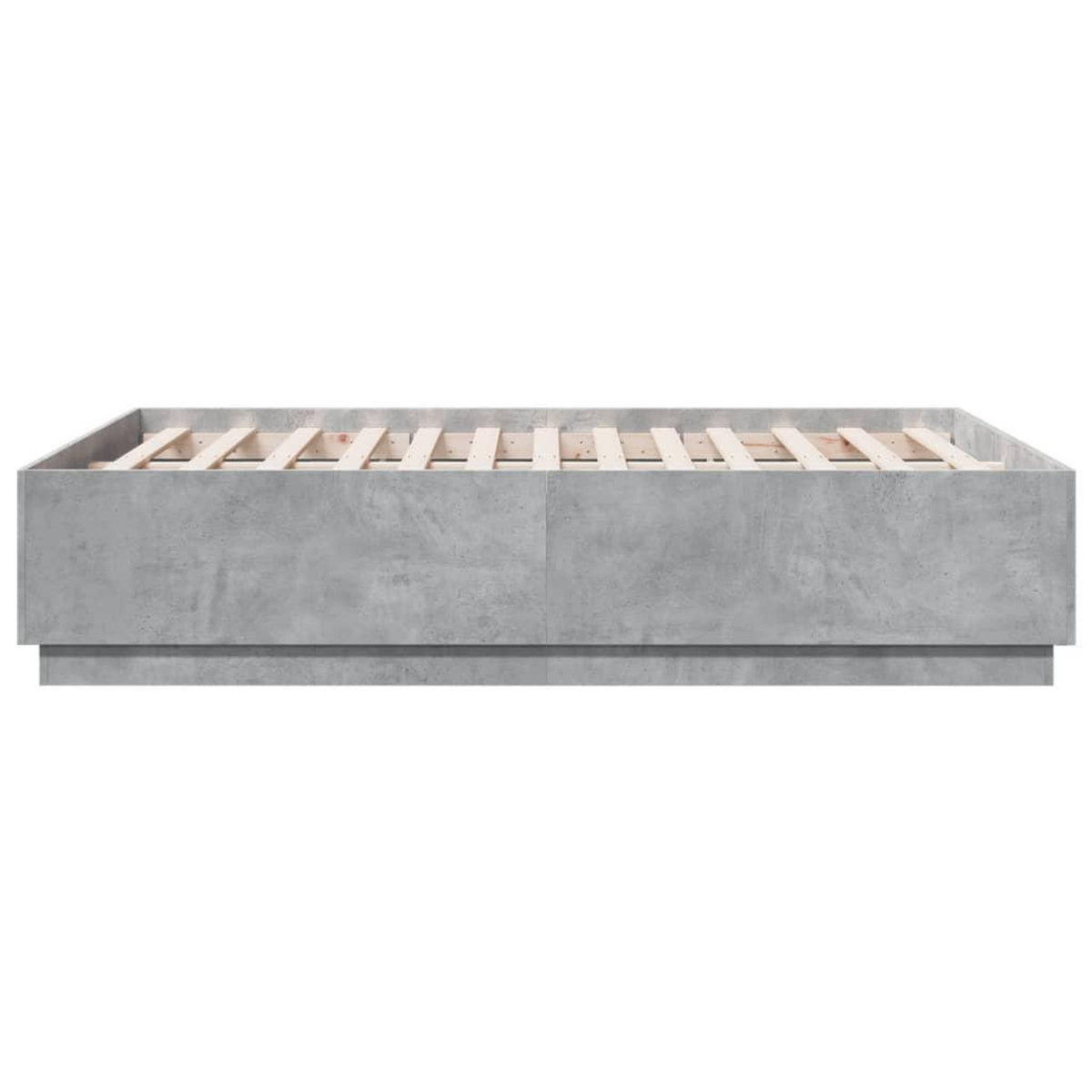 VIDAXL Cadre de lit sans matelas gris beton 120x190 cm