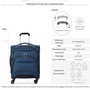 Voir la diapositive 2 : Delsey Valise cabine souple SkyMax 2.0 TSA 55cm