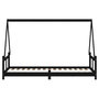 Voir la diapositive 5 : VIDAXL Cadre de lit pour enfants noir 80x200 cm bois de pin massif