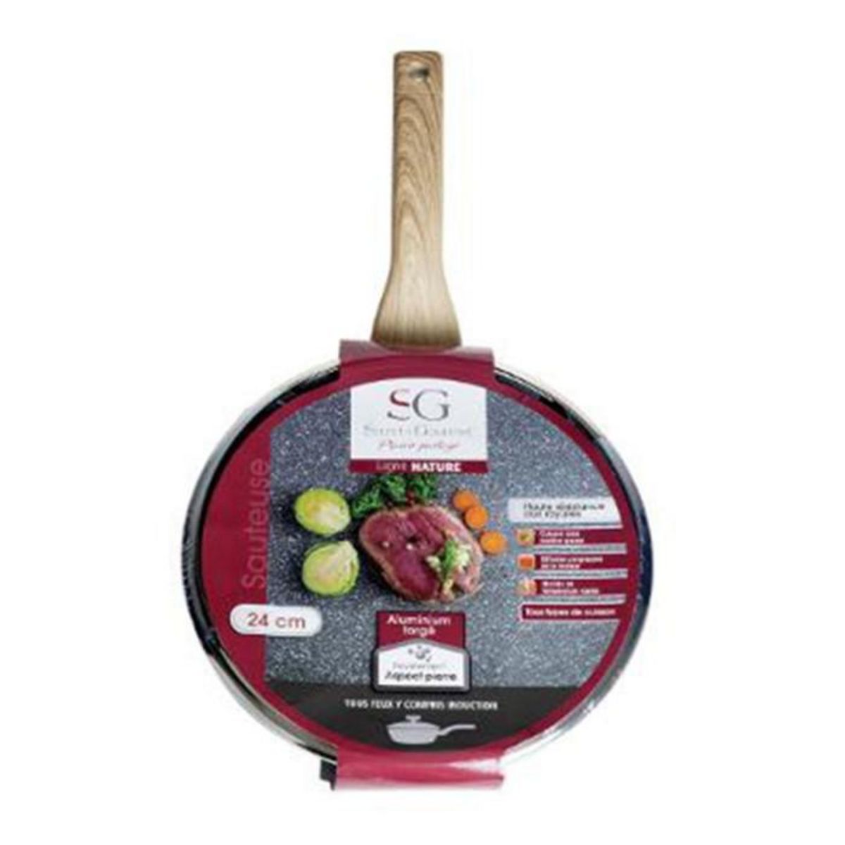 FIVE Sauteuse en Aluminium  Nature  24cm Gris