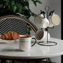 Voir la diapositive 4 : SECRET DE GOURMET Lot de 4 Mugs sur Rack  Alix  20cl Blanc & Noir