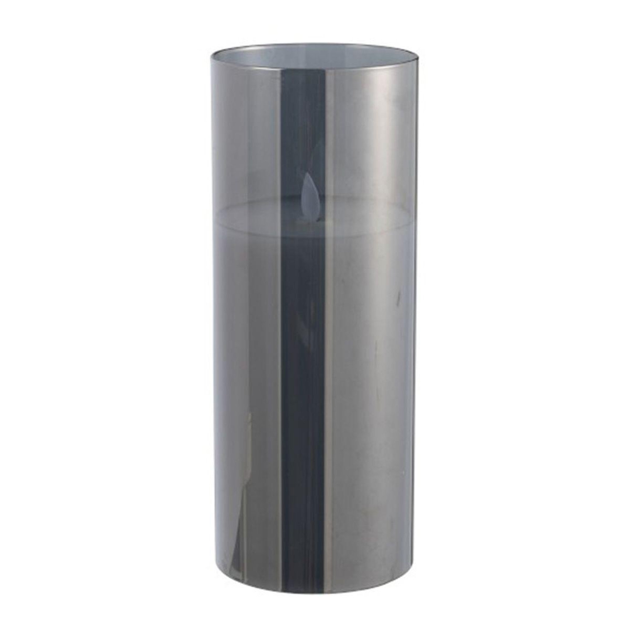 J-LINE Lampe à poser en verre led  bright  25cm gris