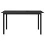 VIDAXL Table de jardin Noir 150x90x74 cm Aluminium et verre