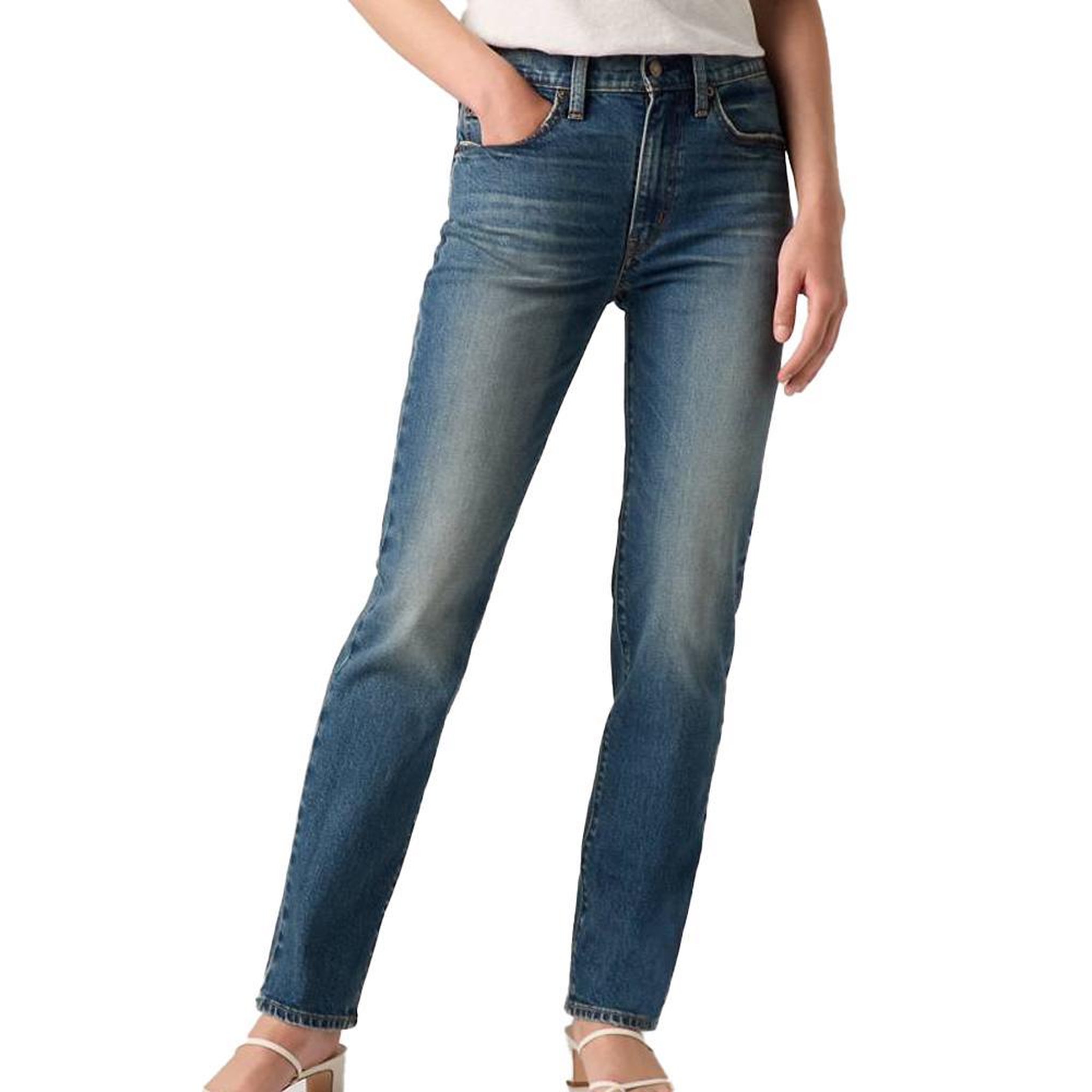 Levi's Jean 724 Bleu Classique Femme Levi's  High Rise Straight 18883. Coloris disponibles : Bleu