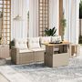 Voir la diapositive 1 : VIDAXL Salon de jardin avec coussins 5 pcs beige resine tressee