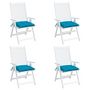 Voir la diapositive 4 : VIDAXL Coussins de chaise lot de 4 bleu clair 40x40x7 cm tissu oxford