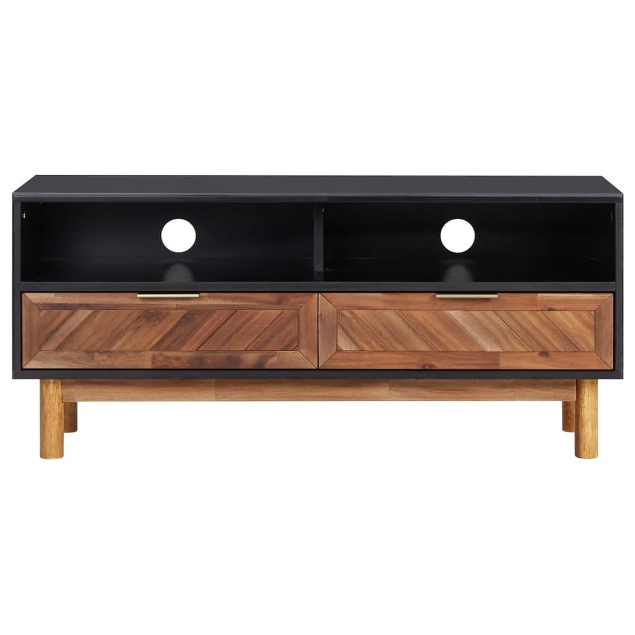 Voir la diapositive 2 : VIDAXL Meuble tv 100x35x45 cm bois d'acacia massif et mdf