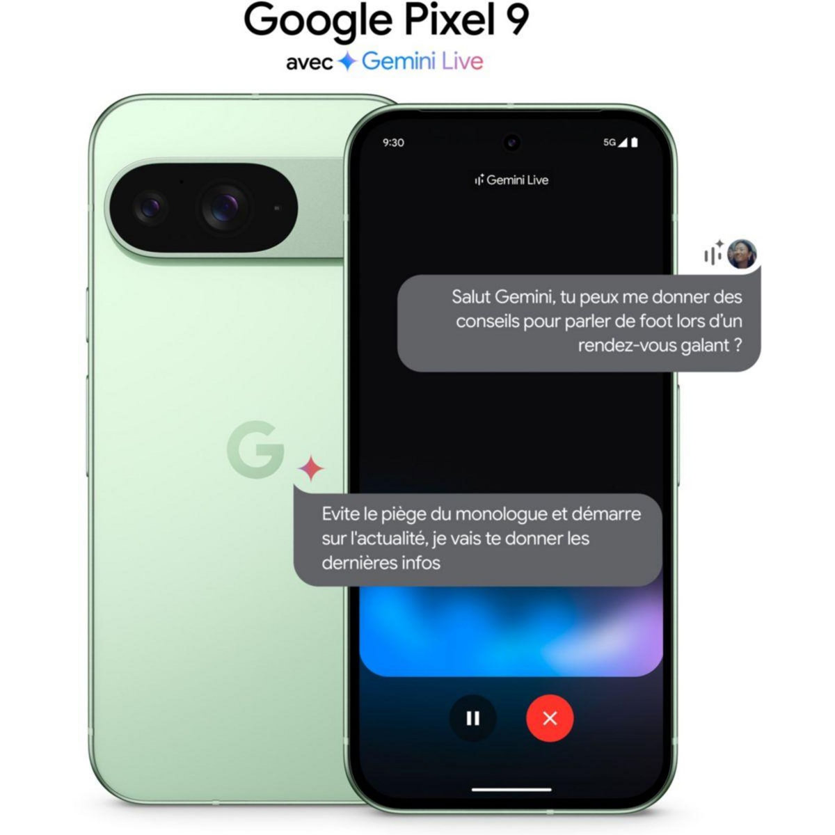 GOOGLE Smartphone Pixel 9 Vert Amande 128Go