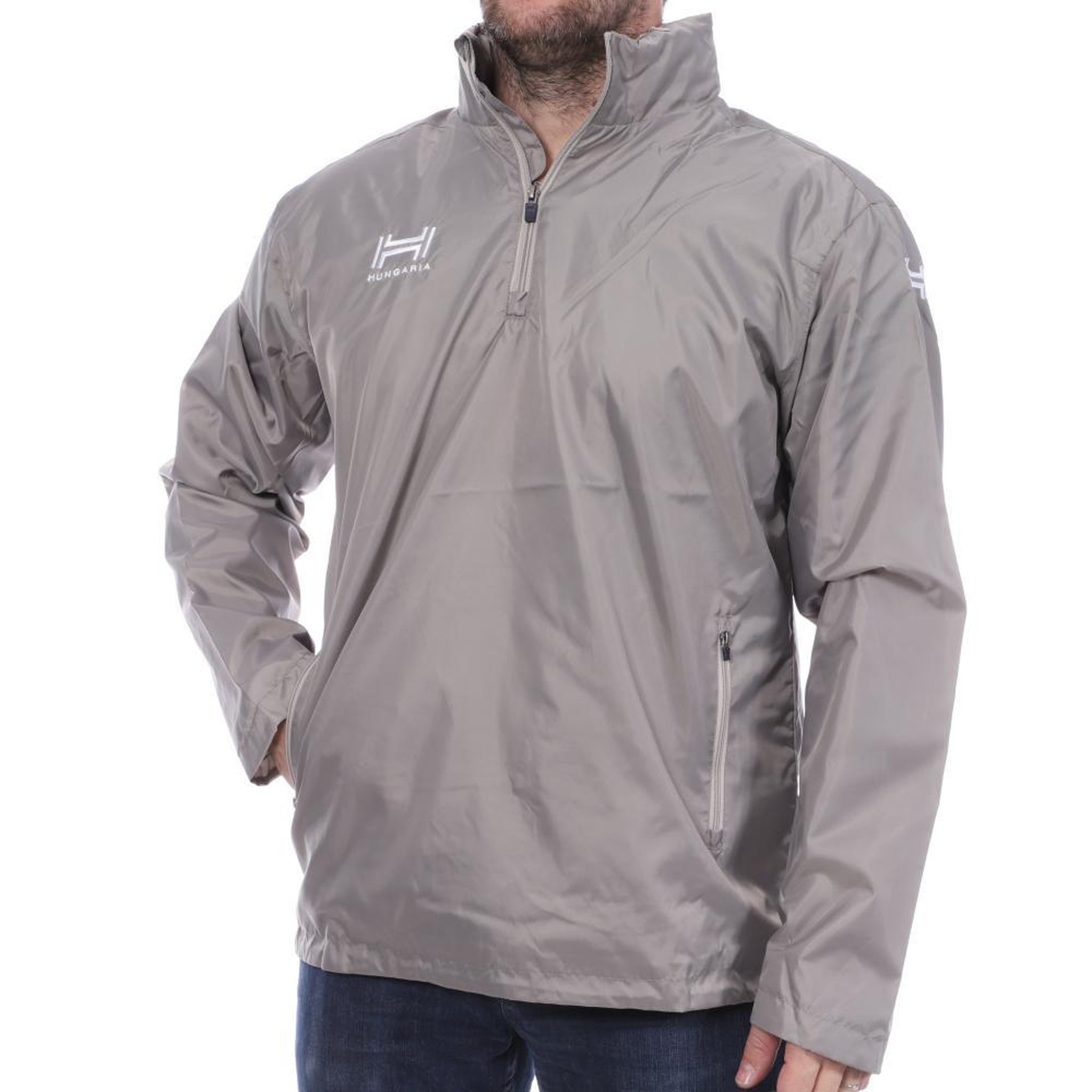 Voir la diapositive 1 : HUNGARIA Coupe-vent 1/4 zip gris homme Hungaria Training Premium 15