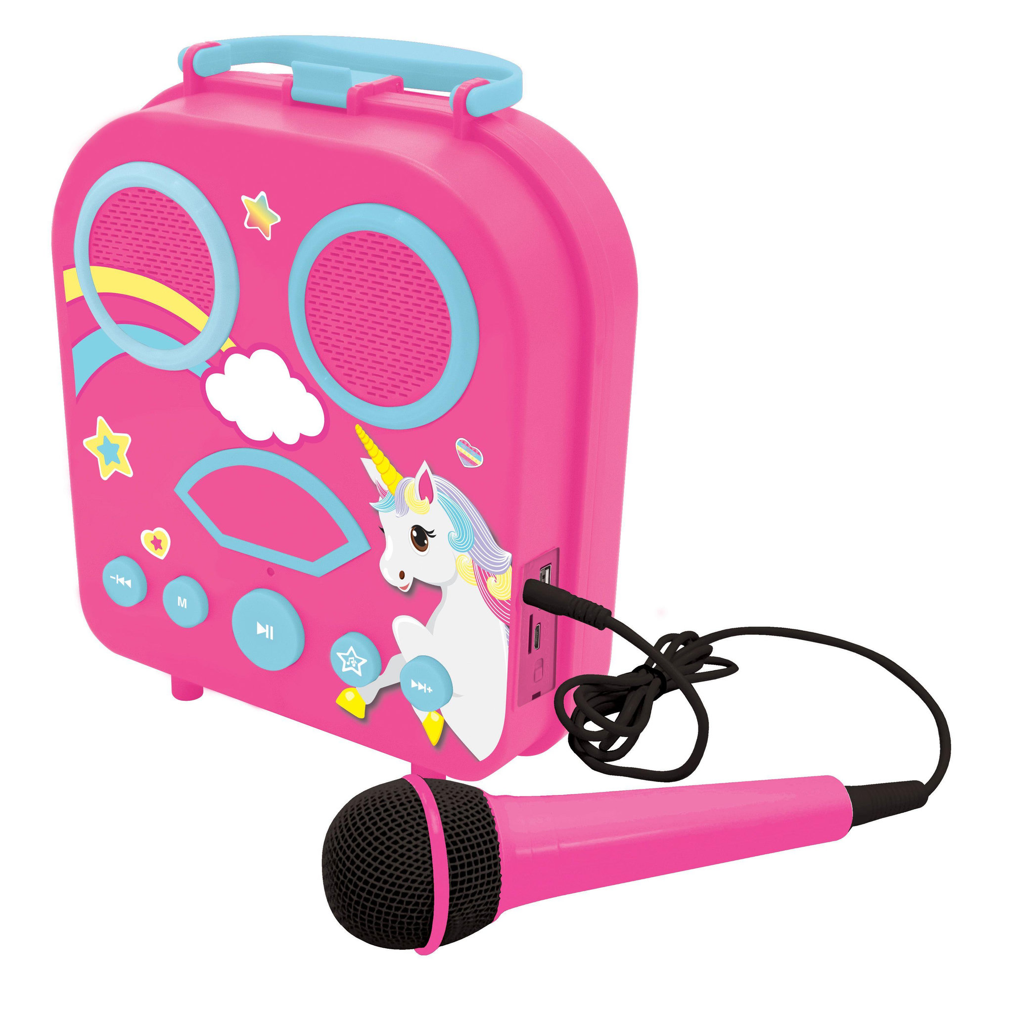 Voir la diapositive 3 : Lexibook Enceinte Bluetooth licorne avec micros