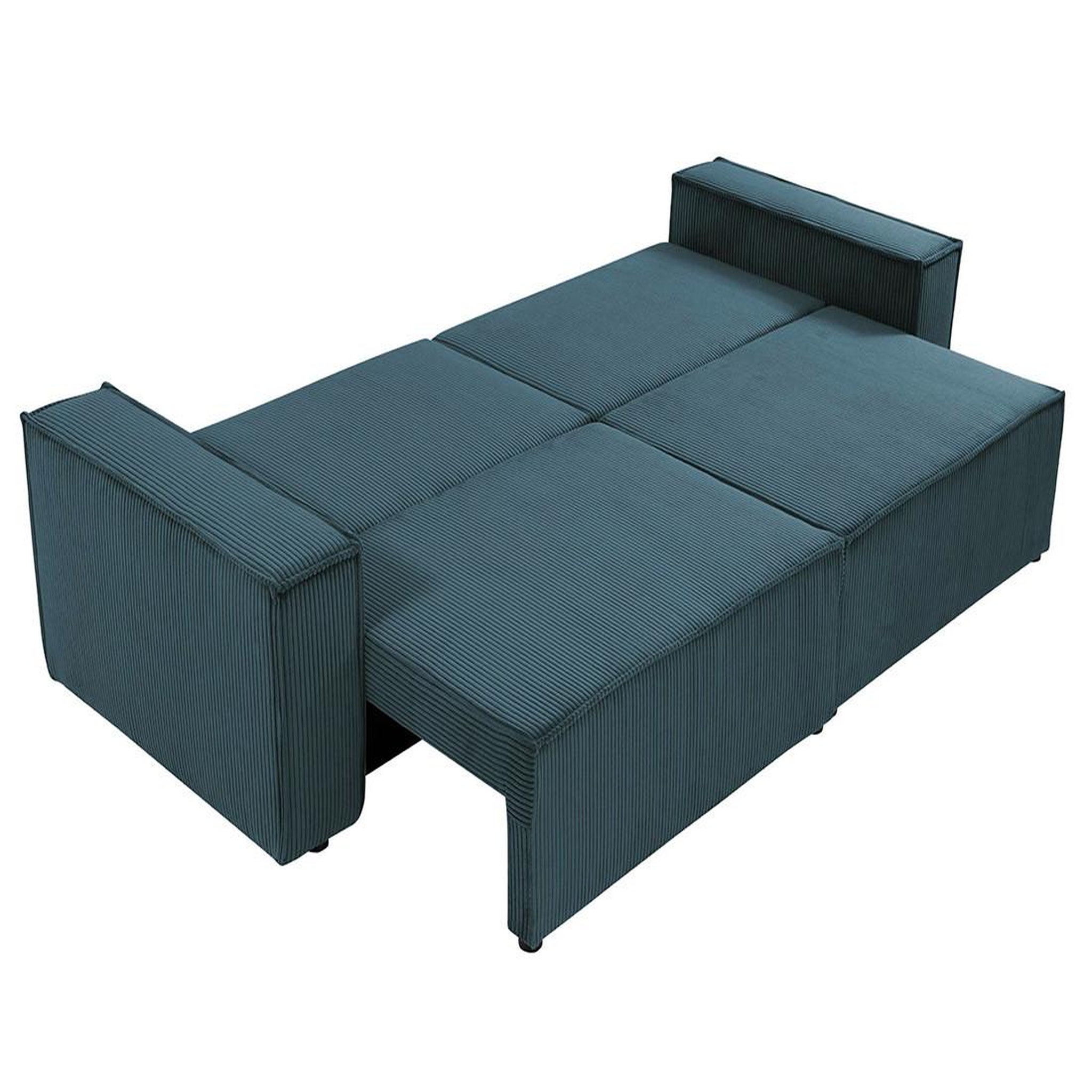 Voir la diapositive 4 : BEST MOBILIER Cezanne - canapé droit 3 places convertible avec coffre en velours côtelé
