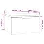 Voir la diapositive 6 : VIDAXL Tables de chevet murales 2 pcs blanc 34x30x20 cm