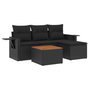 Voir la diapositive 2 : VIDAXL Salon de jardin 5 pcs avec coussins noir resine tressee