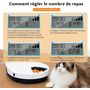 Voir la diapositive 3 : Mangeoire Automatique pour Chats, 1-4 Jours fraîcheur, 5 Compartiments pour 330 g de Nourriture pour Animaux, Assiette de qualité supérieure, Lavable, pour Chats et Chiens.