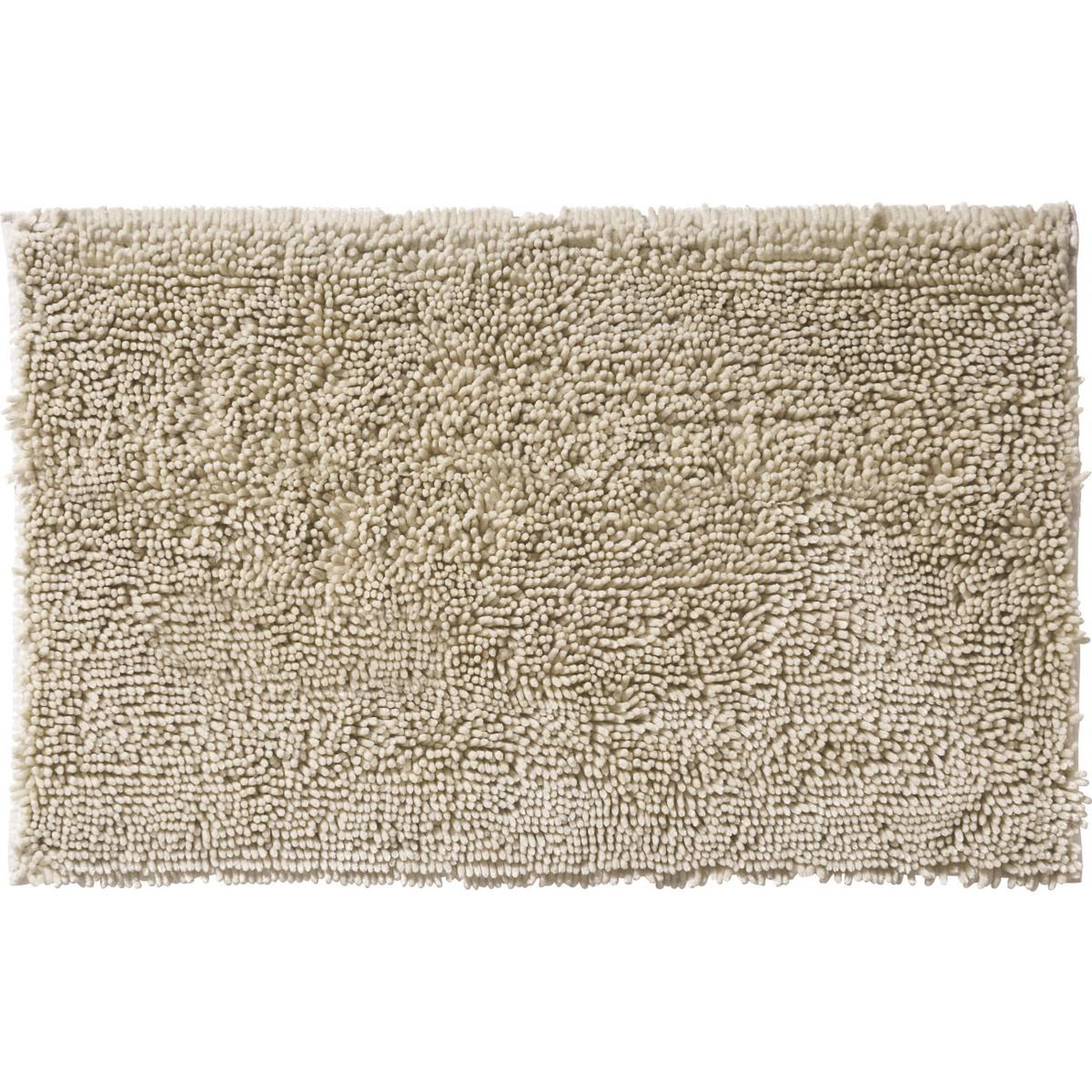 Voir la diapositive 3 : GUY LEVASSEUR Tapis de bain chenille fil argenté antidérapant moelleux