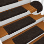 Voir la diapositive 5 : VIDAXL Tapis d'escalier autocollant 30 pcs marron 65x21x4 cm