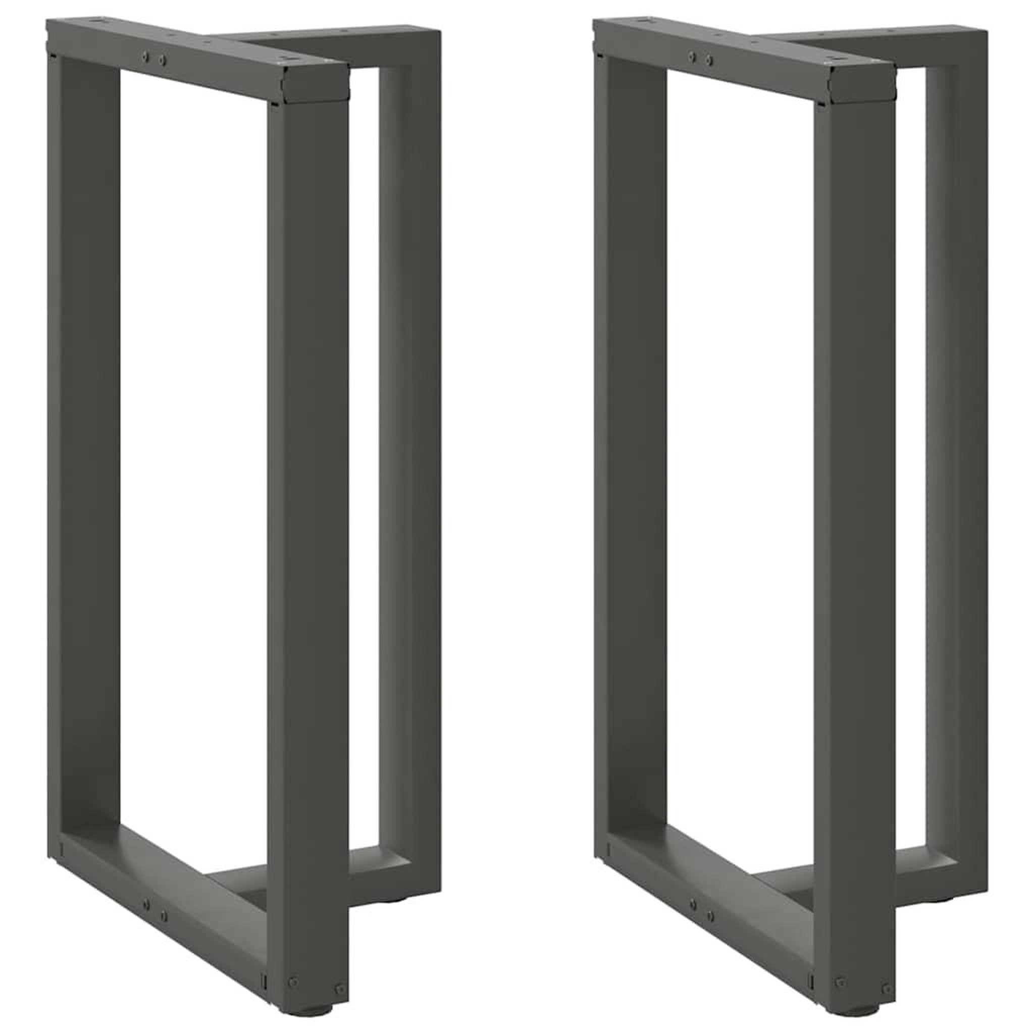VIDAXL Pieds de table de bar forme de T 2 pcs anthracite acier