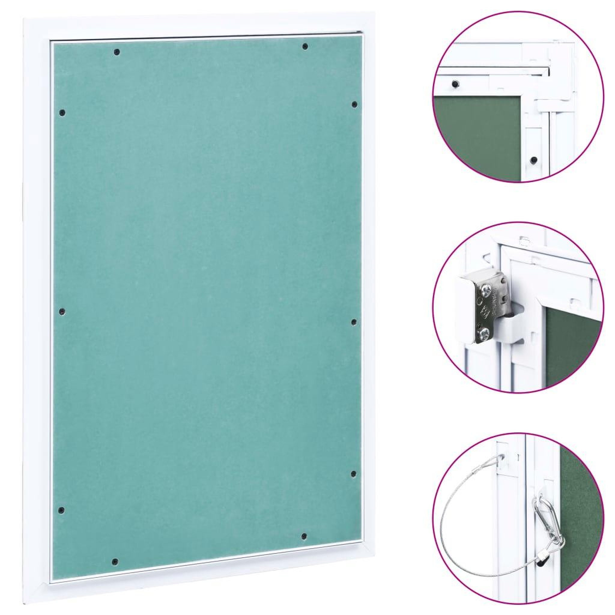 Voir la diapositive 1 : VIDAXL Panneau d'acces Cadre en aluminium plaque de platre 300x600 mm