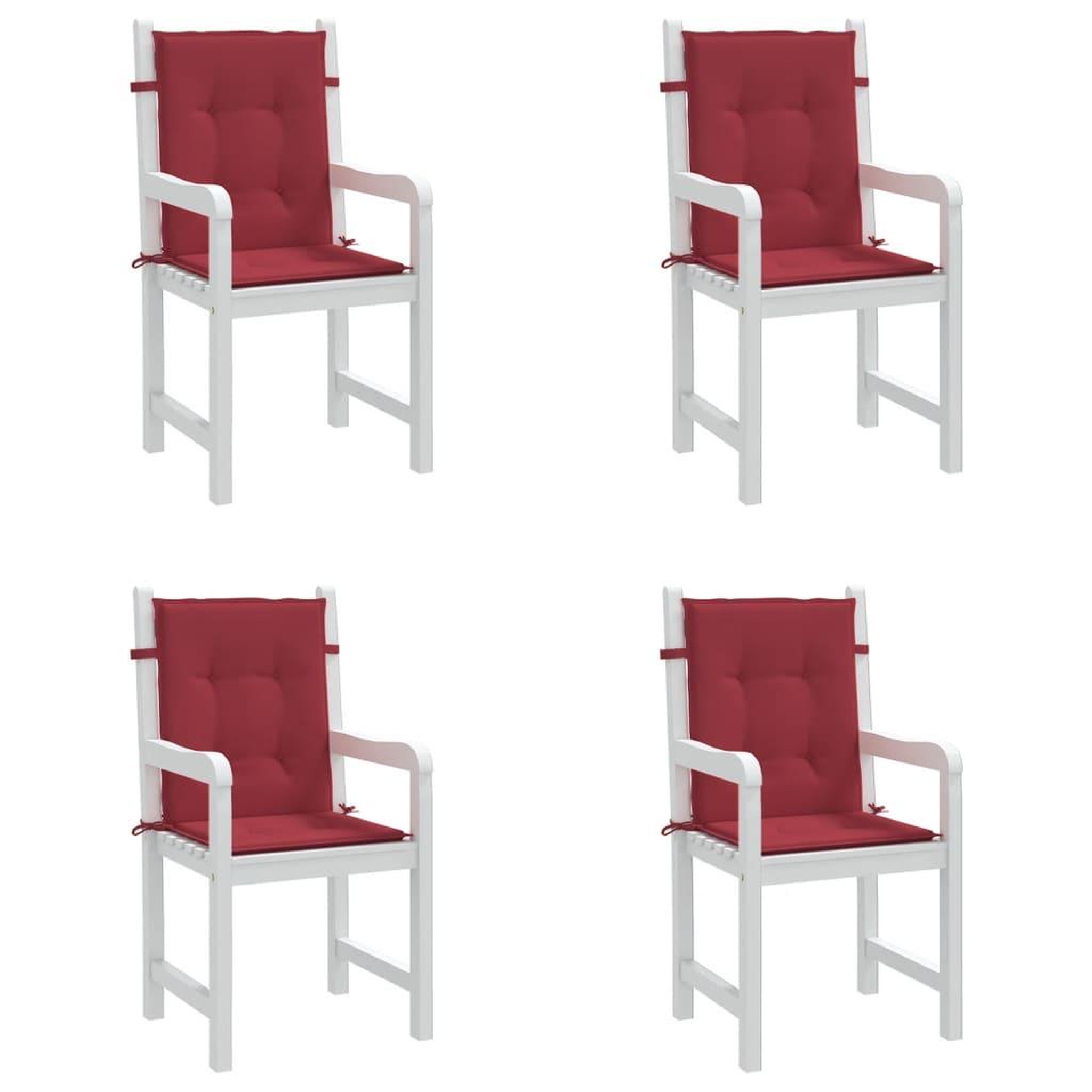 Voir la diapositive 4 : VIDAXL Coussins de chaise de jardin a dossier bas lot de 4