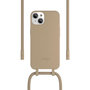 Voir la diapositive 2 : WOODCESSORIES Coque avec cordon iPhone 14 Plus Tour de cou Taupe