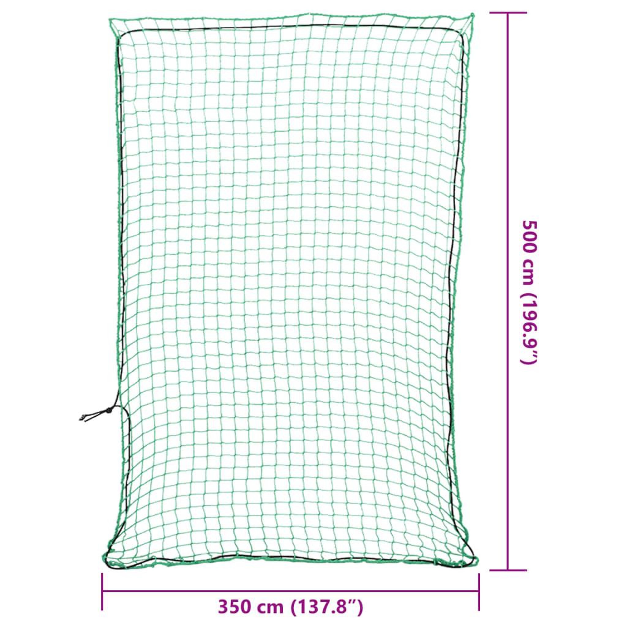 Voir la diapositive 6 : VIDAXL Filet pour remorque avec corde elastique vert 5x3,5 m PP