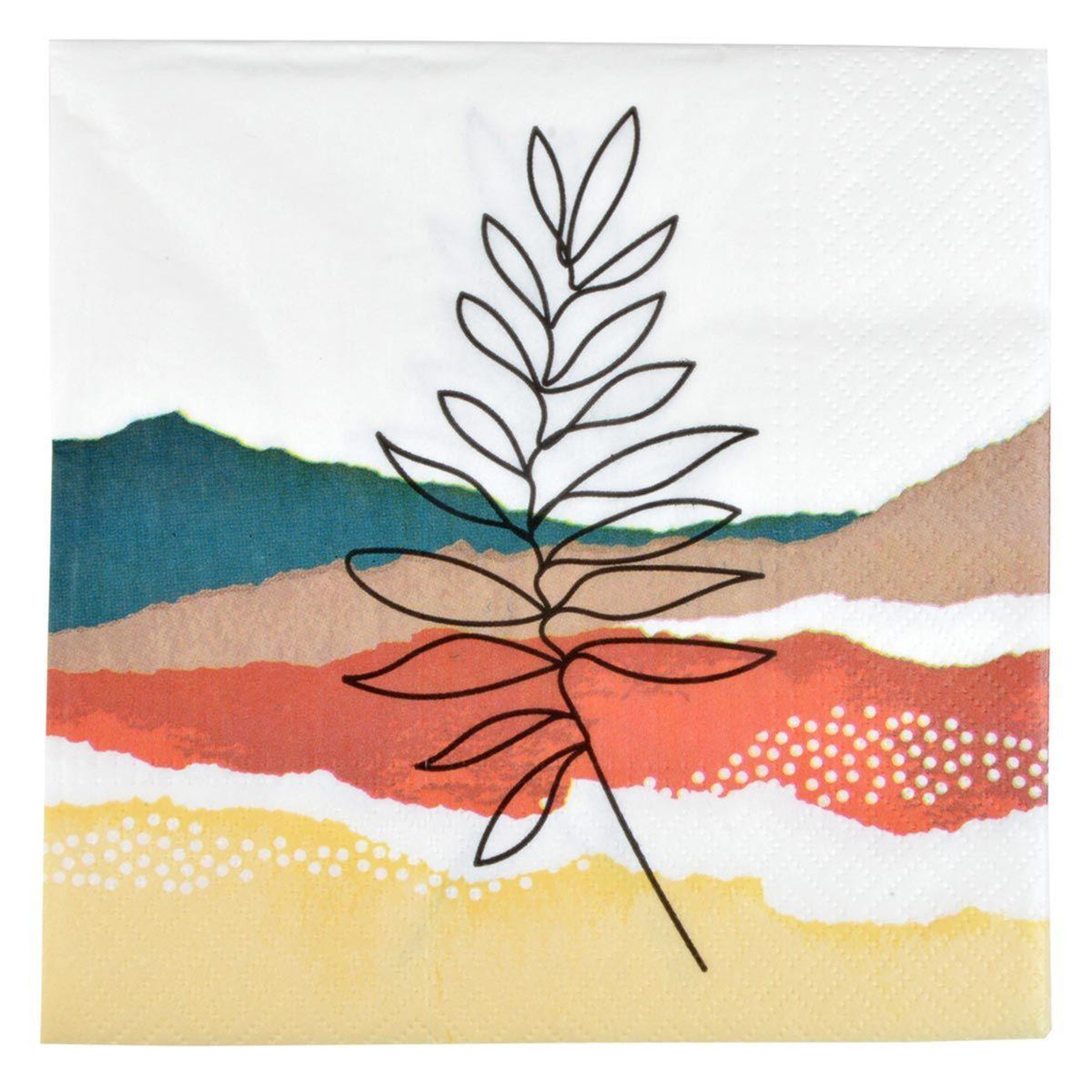 HOMEA Lot de 20 serviettes en papier  abstract  33x33cm multicolore