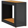 Voir la diapositive 2 : VIDAXL Table d appoint de jardin dessus en bois noir 100x40x75 cm