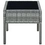 Voir la diapositive 3 : VIDAXL Table de jardin Gris 75x40x37 cm Resine tressee