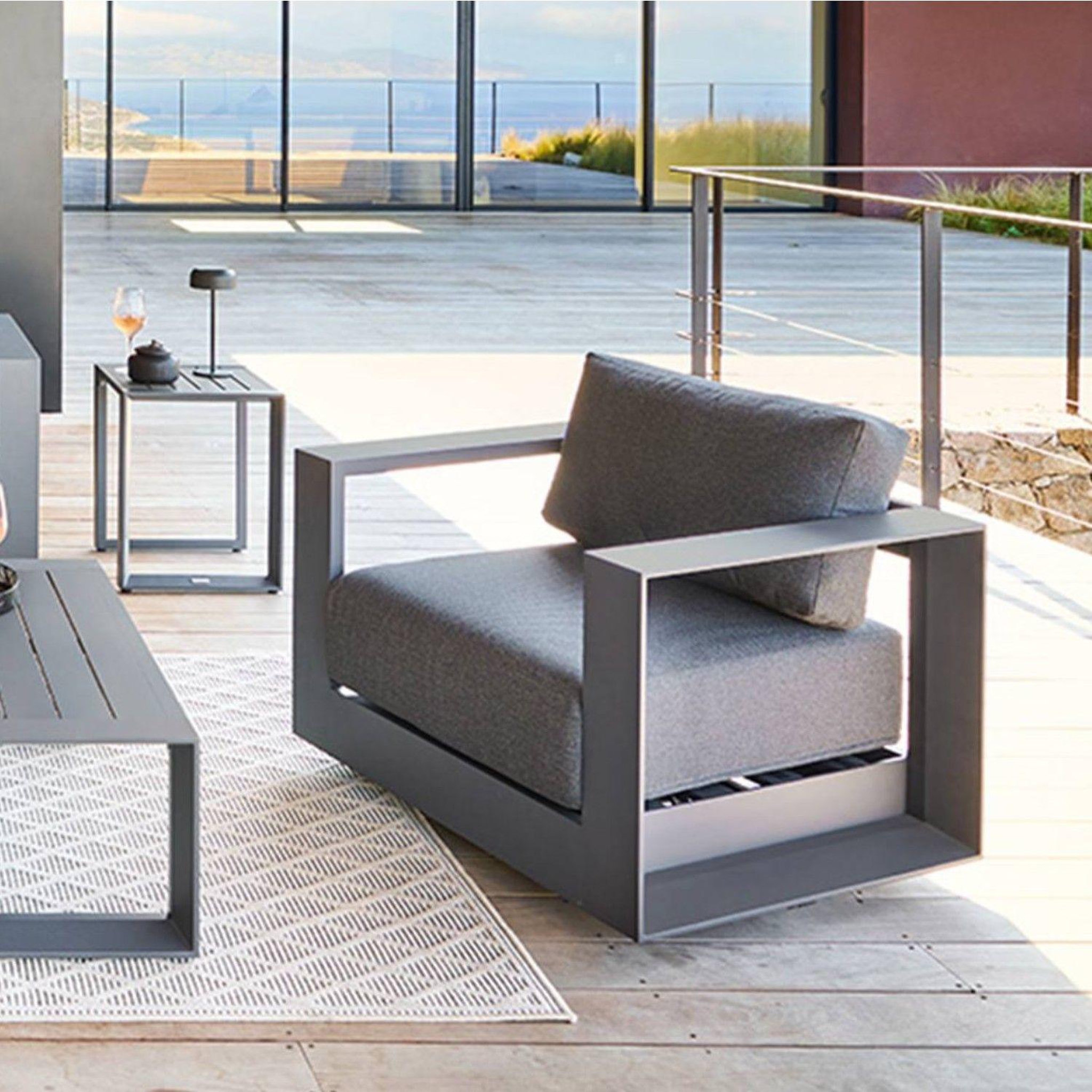 Voir la diapositive 2 : HESPERIDE Fauteuil de salon de jardin rotatif allure