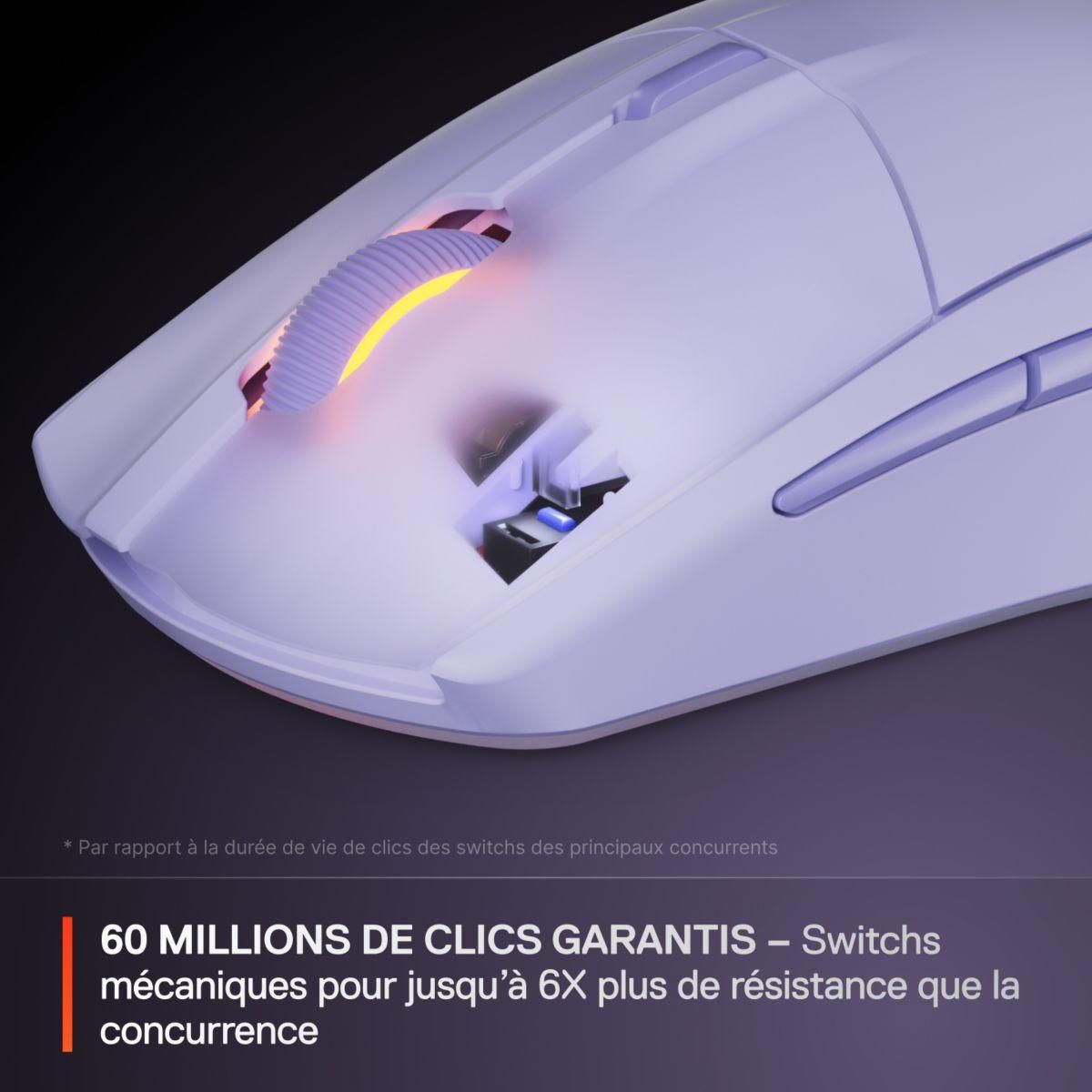 STEEL SERIES Souris Gamer Sans Fil Rival 3 WL Gen 2 Lavande