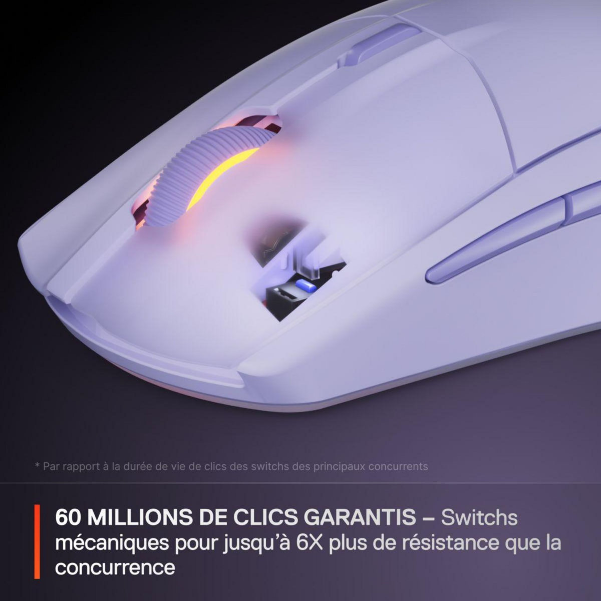 STEEL SERIES Souris Gamer Sans Fil Rival 3 WL Gen 2 Lavande
